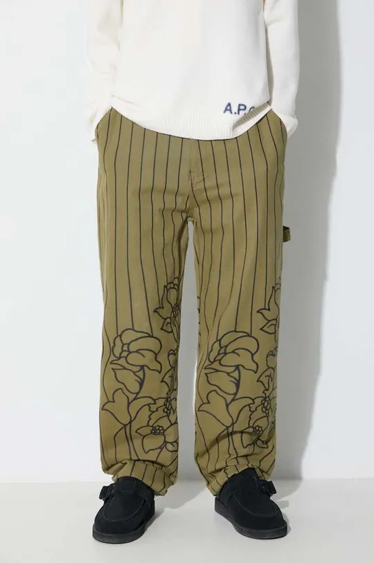 green Market cotton trousers