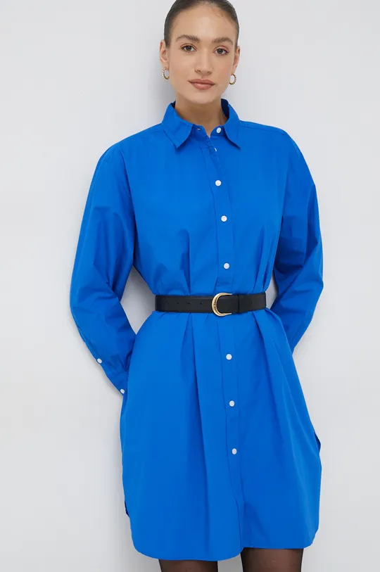 Tommy Hilfiger sukienka bawełniana niebieski