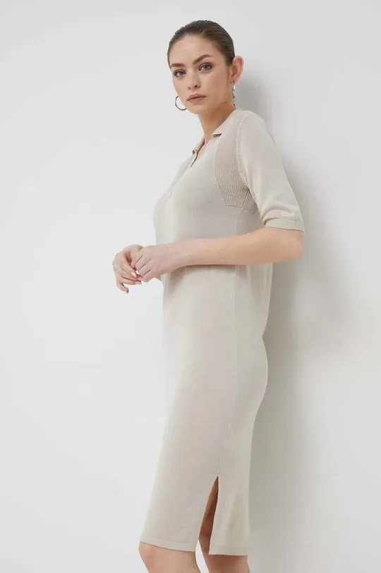 Calvin Klein sukienka z domieszką wełny 80 % Lyocell, 20 % Wełna