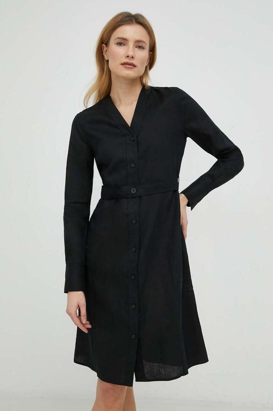 černá Plátěné šaty Calvin Klein Dámský