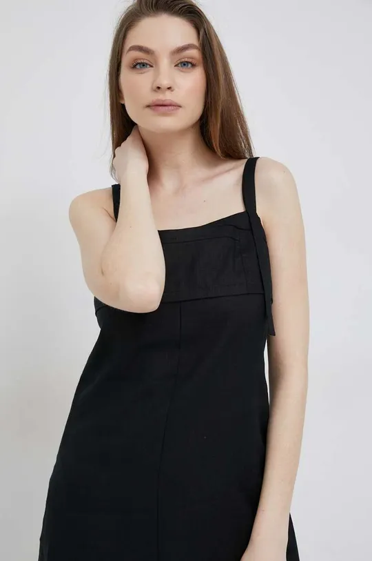 μαύρο Λινό φόρεμα Calvin Klein
