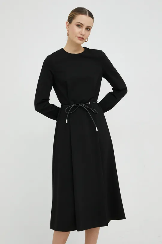 črna Obleka BOSS Ženski