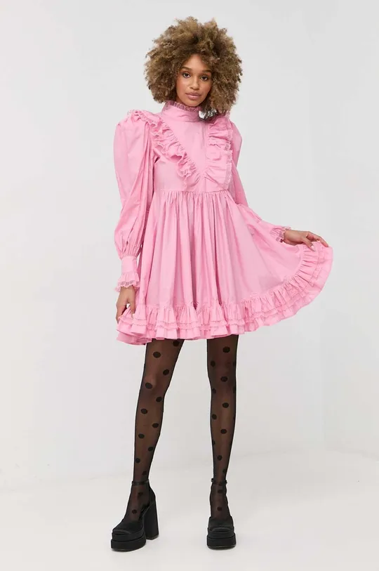 różowy Custommade sukienka Louisa Damski
