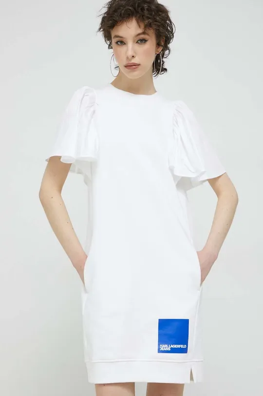 λευκό Φόρεμα Karl Lagerfeld Jeans Γυναικεία