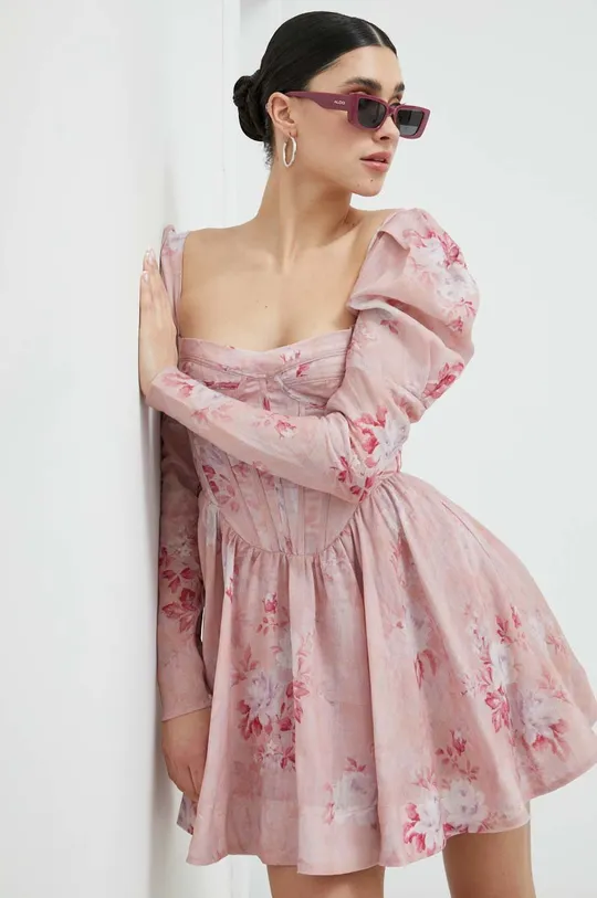 рожевий Сукня Bardot Жіночий