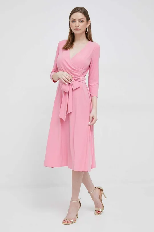 Платье Lauren Ralph Lauren розовый