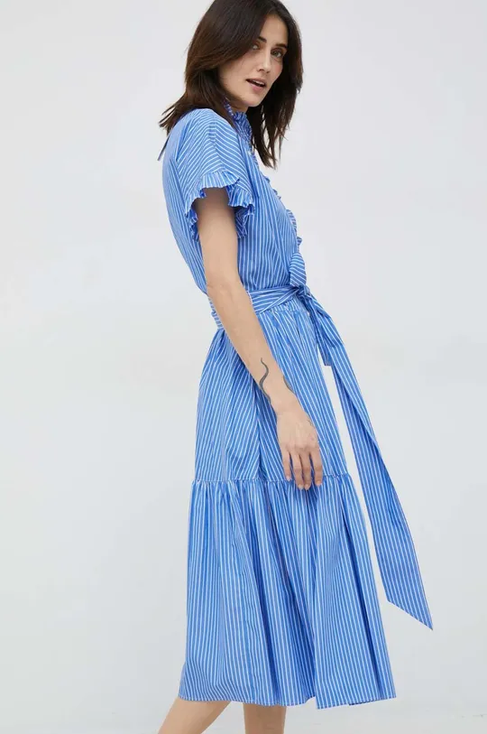 μπλε Βαμβακερό φόρεμα Lauren Ralph Lauren Γυναικεία