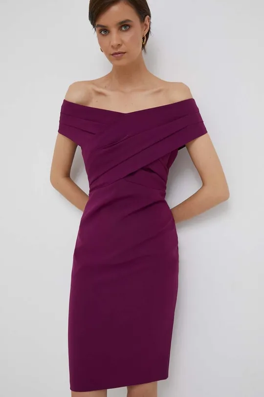 vijolična Obleka Lauren Ralph Lauren Ženski