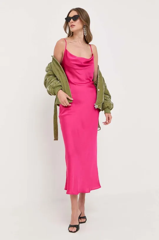roza Obleka Guess Ženski