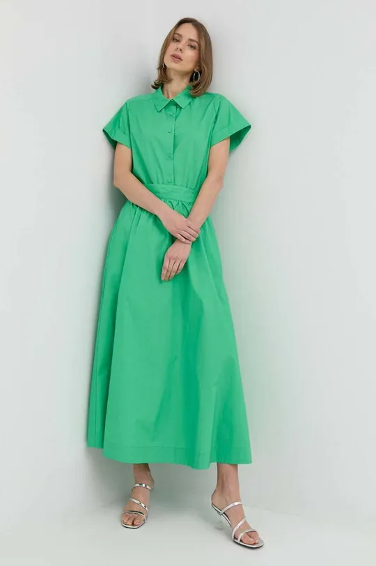 πράσινο Βαμβακερό φόρεμα Twinset Γυναικεία