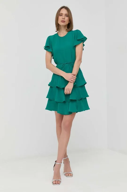 πράσινο Φόρεμα από συνδιασμό μεταξιού Twinset Γυναικεία