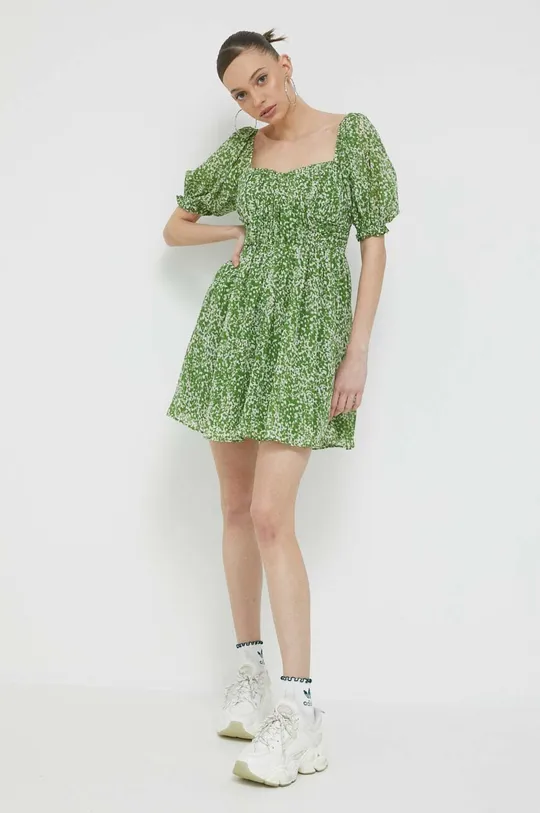 Obleka Abercrombie & Fitch zelena