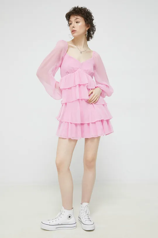 różowy Abercrombie & Fitch sukienka Damski