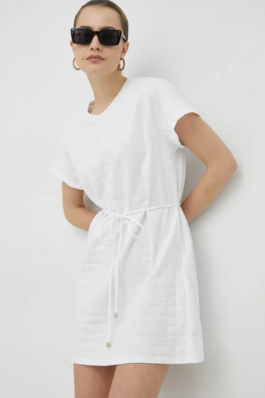 білий Бавовняна сукня Elisabetta Franchi