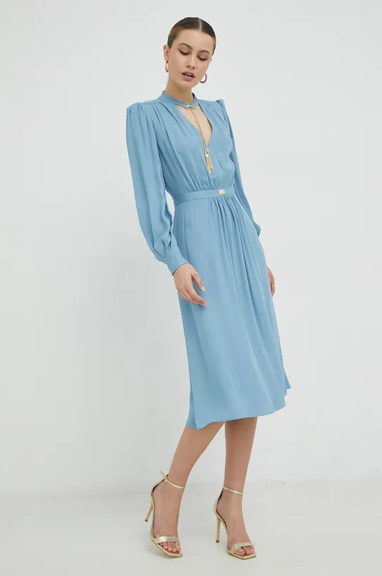 Šaty Elisabetta Franchi modrá