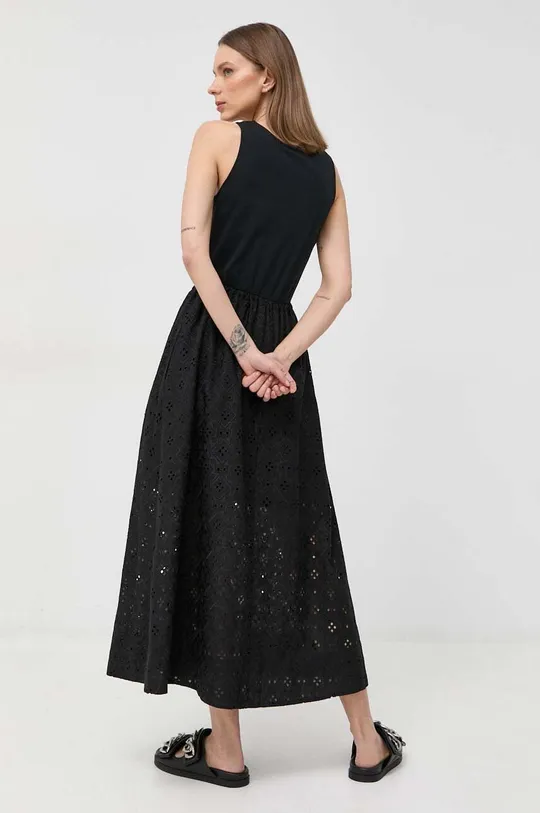 Βαμβακερό φόρεμα Marella μαύρο