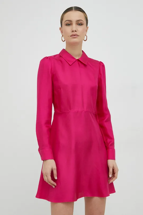 Μεταξωτό φόρεμα Red Valentino ροζ