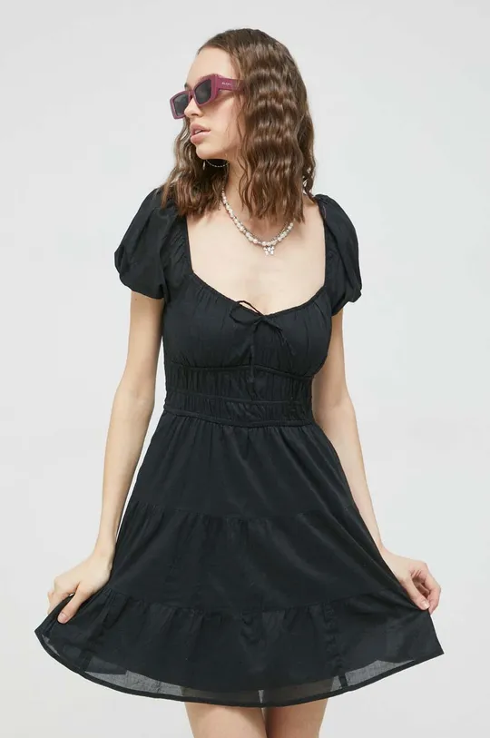 čierna Bavlnené šaty Hollister Co. Dámsky