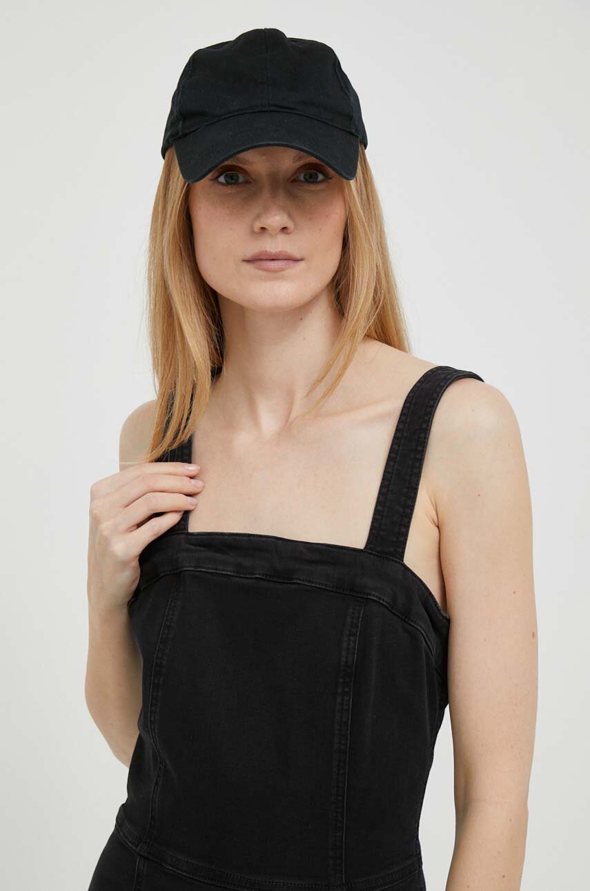 Pepe Jeans sukienka jeansowa Nuria kolor czarny midi dopasowana