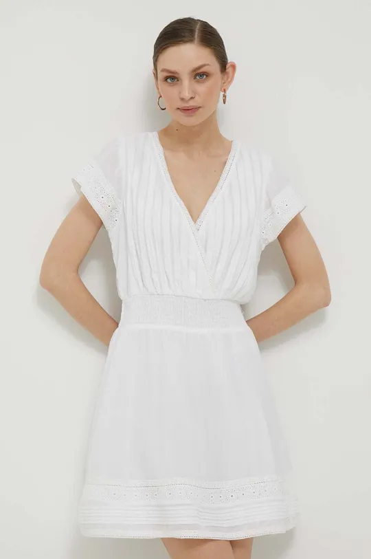 bijela Pamučna haljina Pepe Jeans Ženski