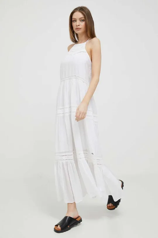 λευκό Φόρεμα Pepe Jeans Pirra Γυναικεία
