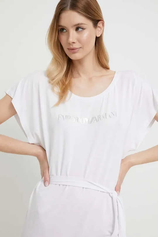 λευκό Φόρεμα παραλίας Emporio Armani Underwear