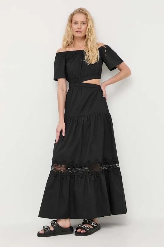 μαύρο Βαμβακερό φόρεμα Liu Jo Γυναικεία