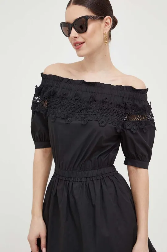 μαύρο Βαμβακερό φόρεμα Liu Jo