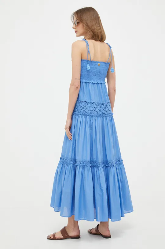 Βαμβακερό φόρεμα Twinset μπλε