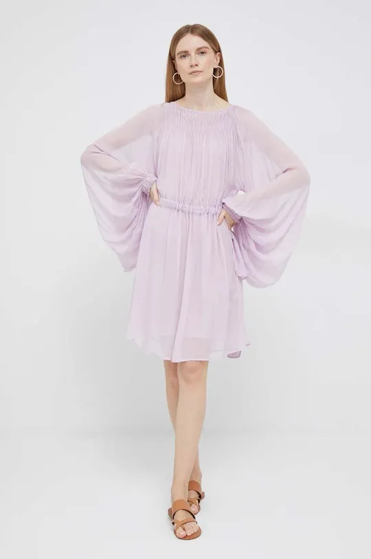 Emporio Armani sukienka fioletowy