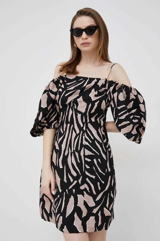 πολύχρωμο Λινό φόρεμα DKNY Γυναικεία
