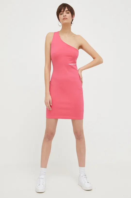 ροζ Φόρεμα Calvin Klein Jeans Γυναικεία