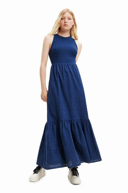 niebieski Desigual sukienka Damski