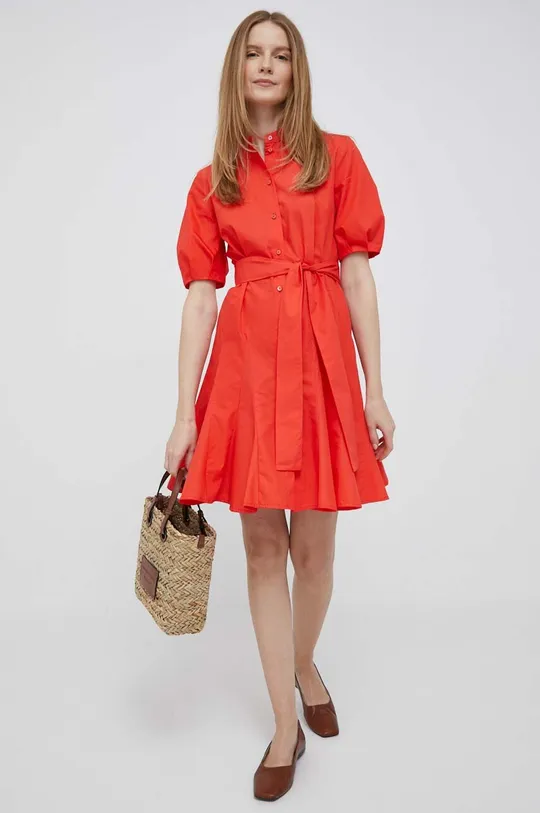 Βαμβακερό φόρεμα Pennyblack κόκκινο