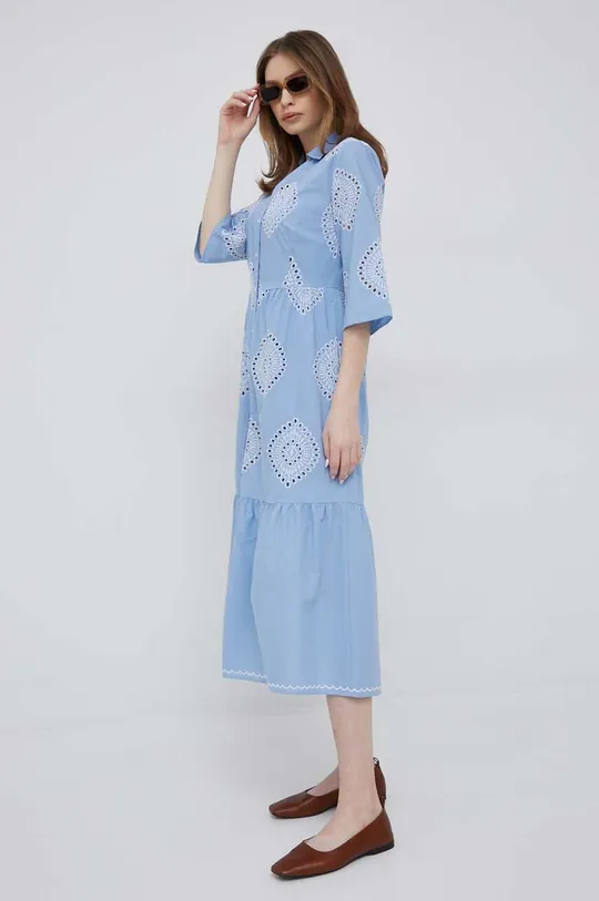 Bavlnené šaty Pennyblack modrá