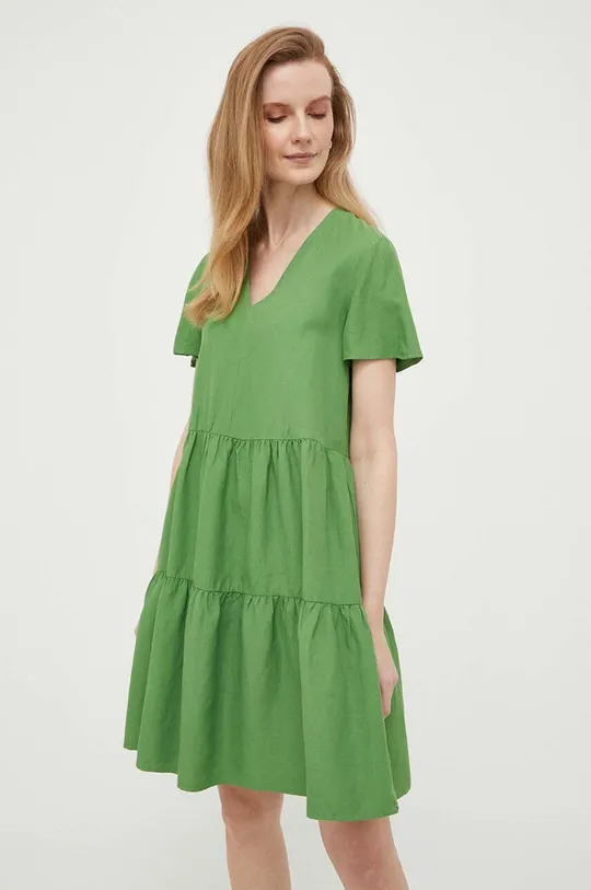 zelená Šaty s prímesou ľanu Pennyblack Dámsky