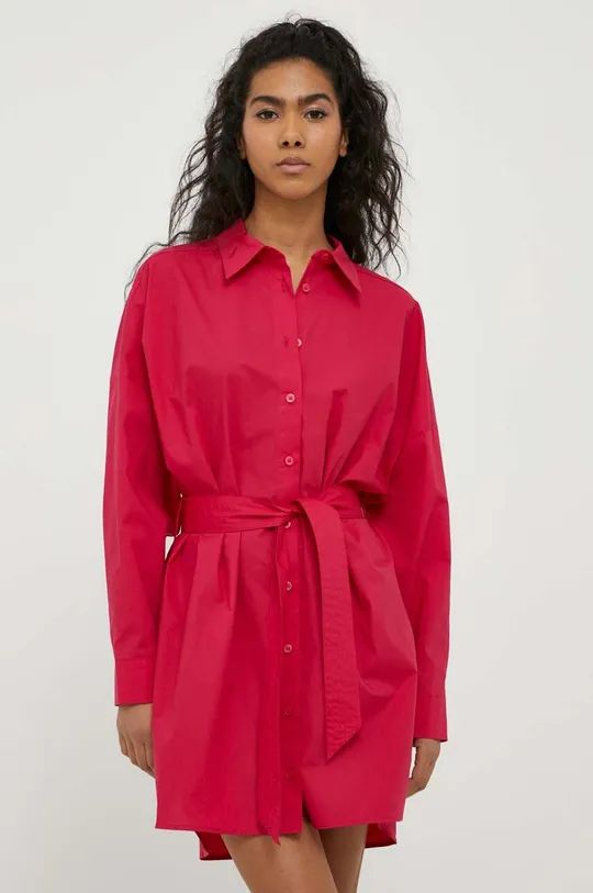 vijolična Bombažna obleka Sisley Ženski