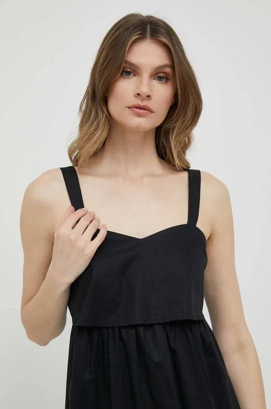 μαύρο Βαμβακερό φόρεμα Sisley