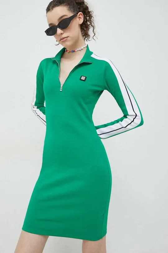zielony HUGO sukienka bawełniana