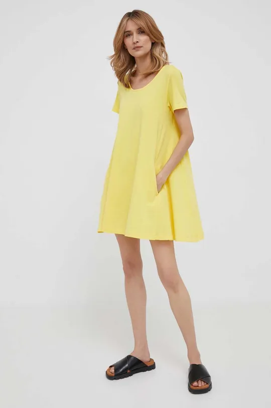 Φόρεμα United Colors of Benetton κίτρινο