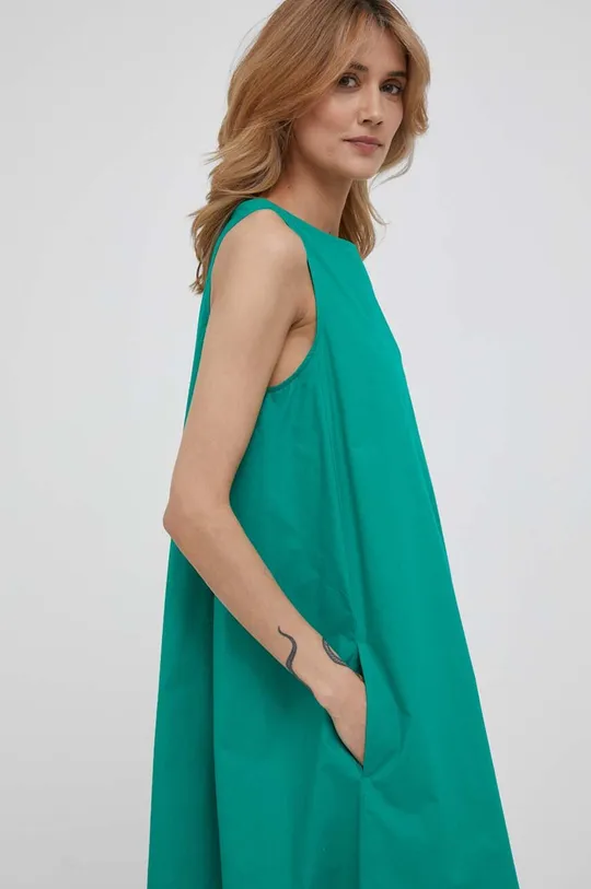 πράσινο Βαμβακερό φόρεμα United Colors of Benetton