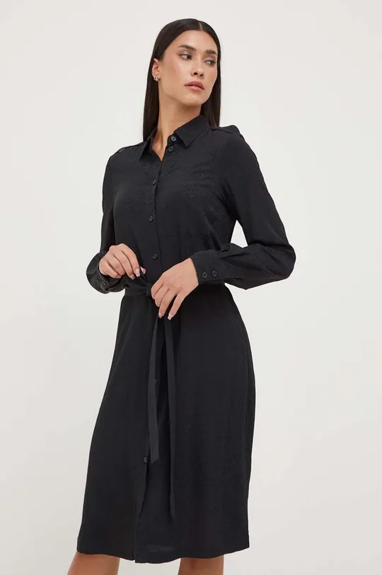 μαύρο Φόρεμα από συνδιασμό μεταξιού Pinko Γυναικεία