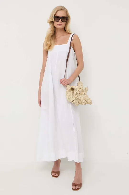 Льняна сукня BOSS білий