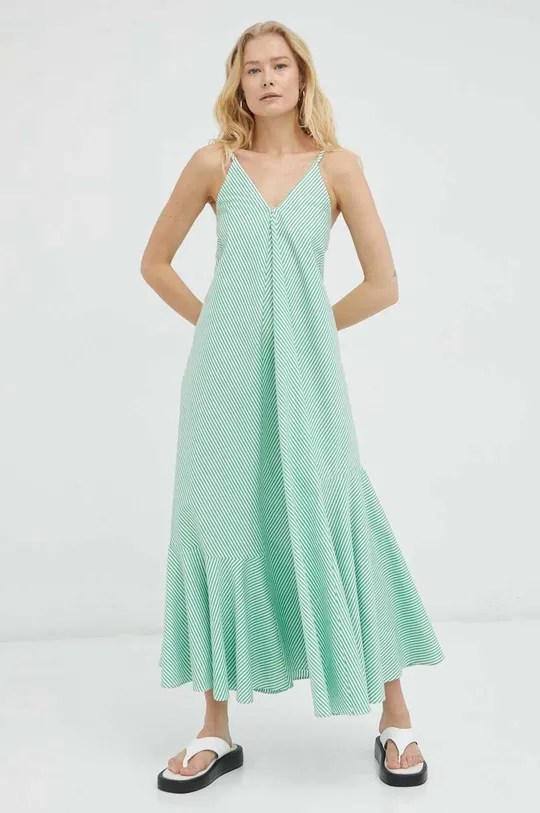 Βαμβακερό φόρεμα Herskind πράσινο