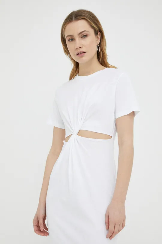 λευκό Βαμβακερό φόρεμα Herskind Zach