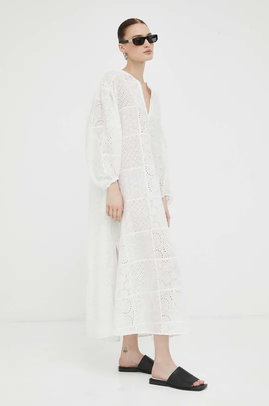 λευκό Βαμβακερό φόρεμα Herskind Γυναικεία