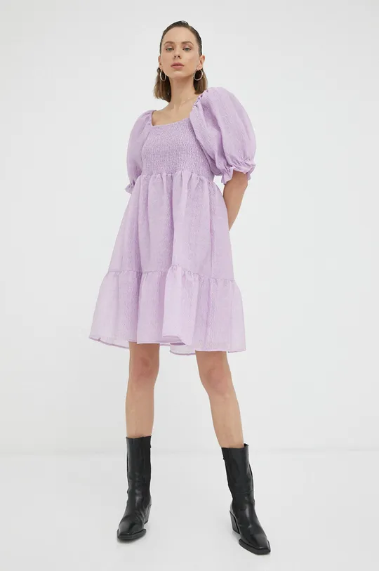 Bruuns Bazaar sukienka fioletowy