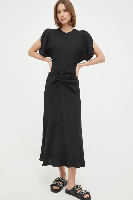 črna Obleka Victoria Beckham Ženski