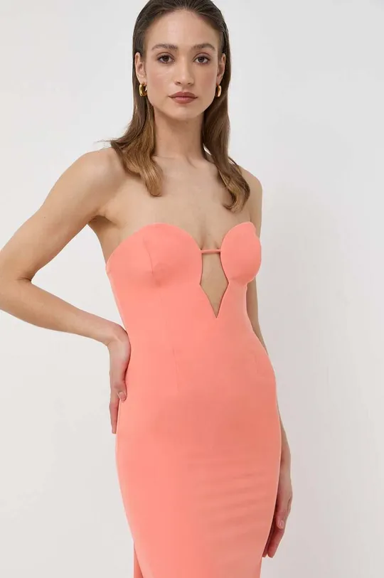 pomarańczowy Bardot sukienka