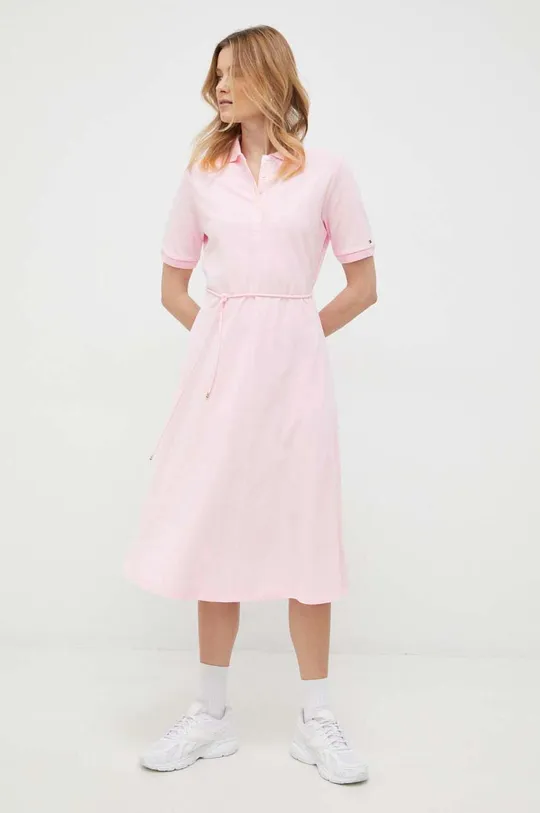 Φόρεμα Tommy Hilfiger ροζ